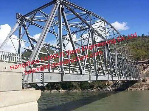 CHINA Hochfestes Q345b Material der einbahnigen vorfabrizierten einzelnen Spannen-Fachwerkbrücke- fournisseur