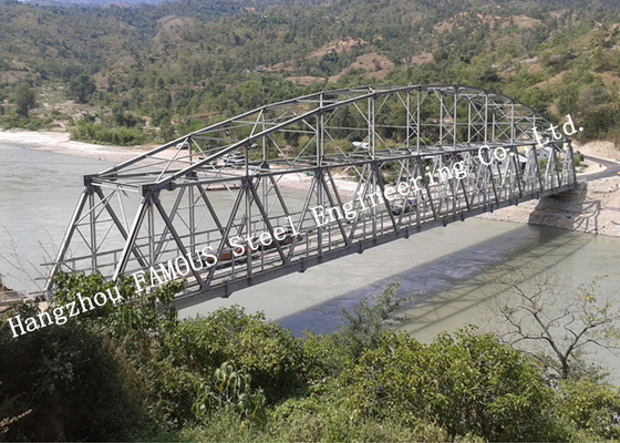 CHINA Modulare Detla Breite der Baustahl-Fachwerkbrücke galvanisierte Oberflächen-7.6m fournisseur