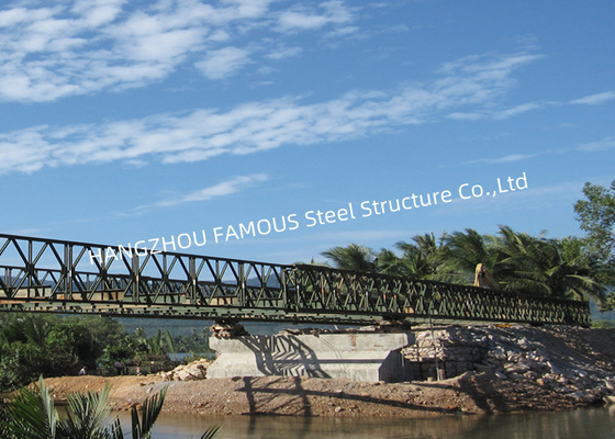 CHINA Sicherte Stahl-Bailey-Brücke mit 50 Tonnen Tragfähigkeit und 3,05 m Deckbreite fournisseur