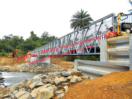 CHINA Militärische modulare Stahlbrücke, Bau Vor-führte Fertigfußgängerbrücke über Fluss aus fournisseur