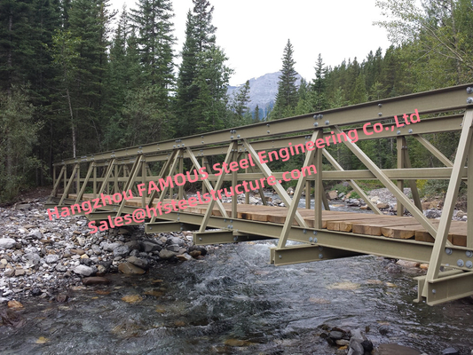 CHINA Hohe Tragfähigkeit Stahl-Bailey Bridge mit niedrige Wartung galvanisierter Oberflächenbehandlung fournisseur