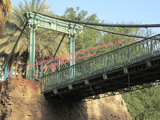 CHINA Hohe modulare Seil-StahlHängebrücke, die River Valley vorübergehend oder dauerhaft kreuzt fournisseur
