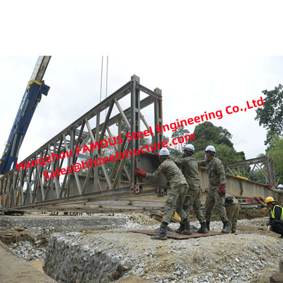 CHINA Modulare Militär-Bailey-Brücke, Armee-Überschuss-Brücken-Notrettungs-Stahlkonstruktions-Bau fournisseur