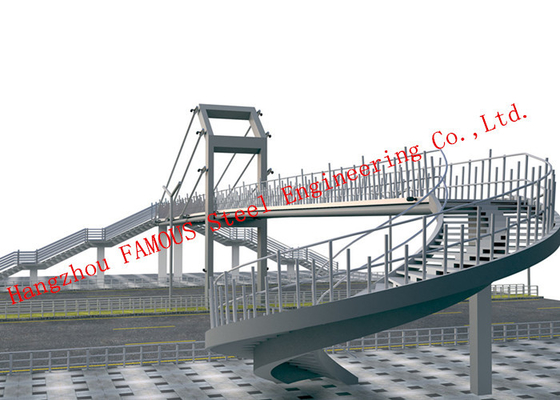 CHINA Kreisbogen-Form-vorfabrizierter Stahl überbrückt Kreuzung für Stadtverkehr-Lösungen fournisseur