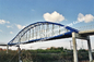 Binder-Träger-Baustahl-Brücke, Plattform-Bogen-Stahlbrücke für die Leute-gehende Rollbahn, die vorbei überschreitet fournisseur